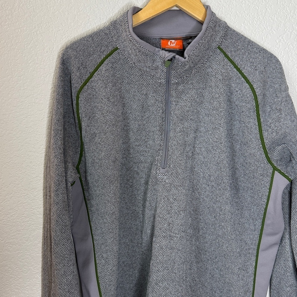 Merrell Mens Quarter Zip Sweater Long Sleeve Gray size XLarge - Picture 6 of 10